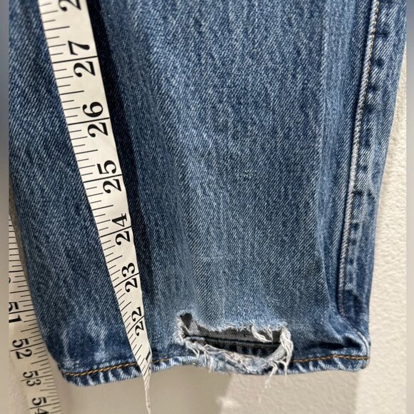 Levi’s Men’s 501 Denim 100% Cotton Straight Button Fly Distressed Blue Jeans 38 - Picture 5 of 10